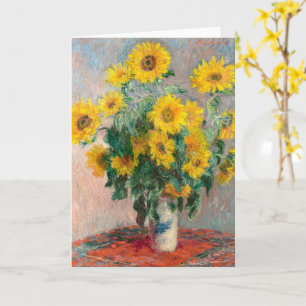 Bouquet der Sonnenblumen von Claude Monet Karte
