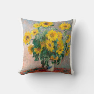Bouquet der Sonnenblumen von Claude Monet Kissen