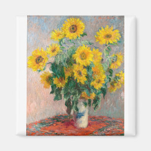 Bouquet der Sonnenblumen von Claude Monet Magnet