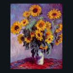 Bouquet der Sonnenblumen von Claude Monet Poster<br><div class="desc">Claude Monet,  Gründer der impressionistischen Bewegung,  malt die kontrollierte Natur und "Serien"-Gemälde,  in denen ein Thema unter unterschiedlichen Licht- und Wetterbedingungen dargestellt wurde.</div>