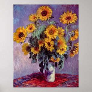 Bouquet der Sonnenblumen von Claude Monet Poster