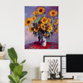 Bouquet der Sonnenblumen von Claude Monet Poster (Heimbüro)