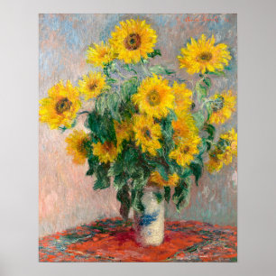 Bouquet der Sonnenblumen von Claude Monet Poster