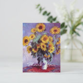 Bouquet der Sonnenblumen von Claude Monet Postkarte (Stehend Vorderseite)