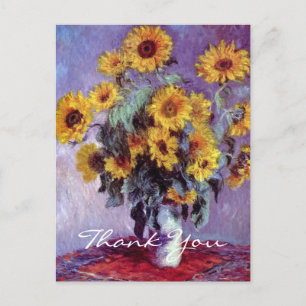 Bouquet der Sonnenblumen von Claude Monet Postkarte