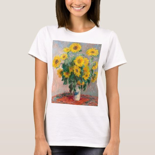 Bouquet der Sonnenblumen von Claude Monet T-Shirt (Vorderseite)