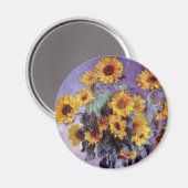 Bouquet der Sonnenblumen von Claude Monet, Vintage Magnet (Vorderseite/Rückseite)