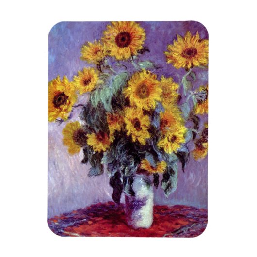 Bouquet der Sonnenblumen von Claude Monet, Vintage Magnet (Vertikal)