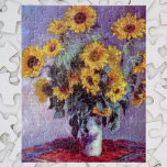 Bouquet der Sonnenblumen von Claude Monet, Vintage Puzzle<br><div class="desc">Bouquet of Sunflowers (1881) von Claude Monet ist ein Vintager Impressionist feine Kunst Blumenwerk Stillleben Gemälde. Gelbe blühende Blume aus dem Garten. Ein Blumenstrauß im Sommer in einer Vase. Über den Künstler: Claude Monet (1840-1926) war Gründer der französischen impressionistischen Malerei, wobei die meisten seiner Gemälde "en plein air" (im Freien)...</div>