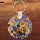 Bouquet der Sonnenblumen von Claude Monet, Vintage Schlüsselanhänger (Vorderseite)