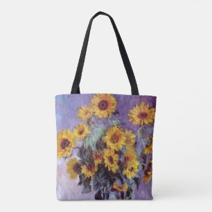 Bouquet der Sonnenblumen von Claude Monet, Vintage Tasche
