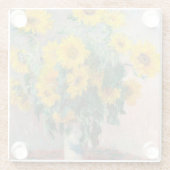 Bouquet der Sonnenblumen von Monet Impressionist Glasuntersetzer (Rückseite)
