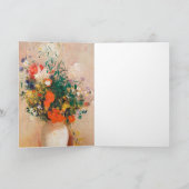 Bouquet der Sonnenblumen von Monet Impressionist Karte (Innenseite)