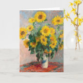 Bouquet der Sonnenblumen von Monet Impressionist Karte (Gelbe Blume)