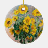 Bouquet der Sonnenblumen von Monet Impressionist Keramik Ornament (Hinten)