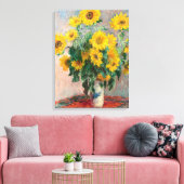 Bouquet der Sonnenblumen von Monet Impressionist Leinwanddruck (Insitu (Wohnzimmer))