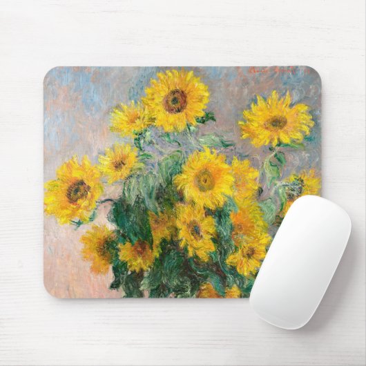 Bouquet der Sonnenblumen von Monet Impressionist Mousepad (Mit Mouse)