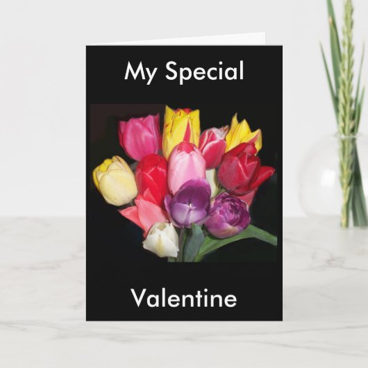 Bouquet der Tulips-Karte Feiertagskarte (Vorderseite)