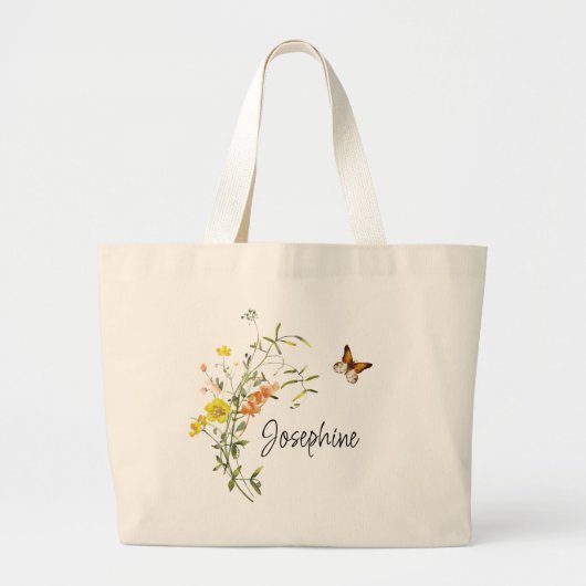 Bouquet der Wildblumen Bridesmaid Tote Bag Jumbo Stoffbeutel (Vorne)
