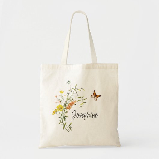 Bouquet der Wildblumen Bridesmaid Tote Bag Tragetasche (Vorne)