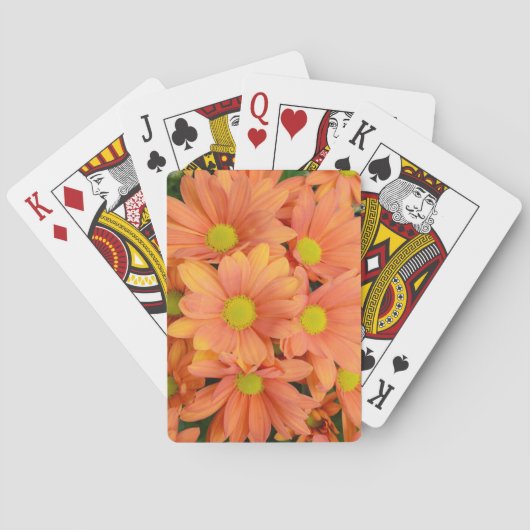 Bouquet der wunderschönen Orangen Blume Spielkarten (Rückseite)