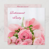 Bouquet des Ruhestands von Rosen Einladung (Vorne/Hinten)