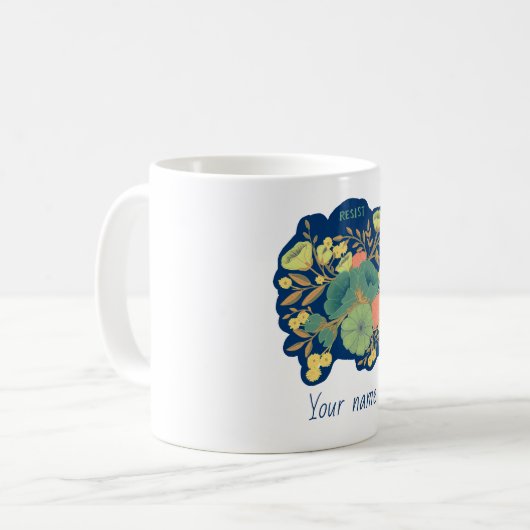 Bouquet des Widerstands l Tasse mit Personalisieru (Vorderseite Links)