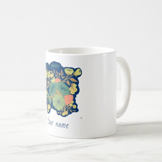 Bouquet des Widerstands l Tasse mit Personalisieru (VorderseiteRechts)