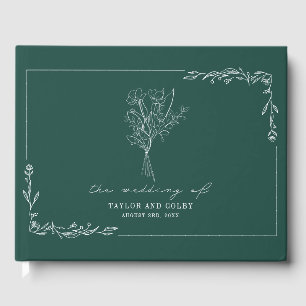 Bouquet Emerald Rustic Wedding Gästebuch