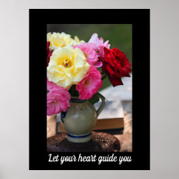 Bouquet farbenfrohe Rose Poster