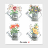 Bouquet floral blooming garden aufkleber (Blatt)