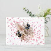 Bouquet floral blooming garden dankeskarte (Stehend Vorderseite)