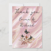 Bouquet floral blooming garden dankeskarte (Rückseite)