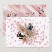 Bouquet floral blooming garden dankeskarte (Vorne/Hinten)