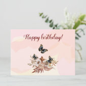 Bouquet floral blooming garden einladung (Stehend Vorderseite)