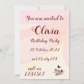 Bouquet floral blooming garden einladung (Rückseite)