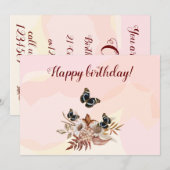 Bouquet floral blooming garden einladung (Vorne/Hinten)