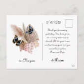 Bouquet floral blooming garden feiertagspostkarte (Rückseite)