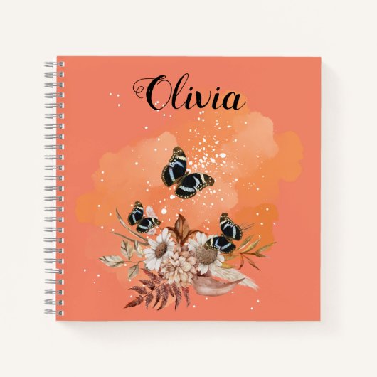 Bouquet floral blooming garden notizblock (Vorderseite)