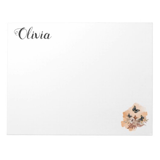 Bouquet floral blooming garden notizblock (Vorderseite)