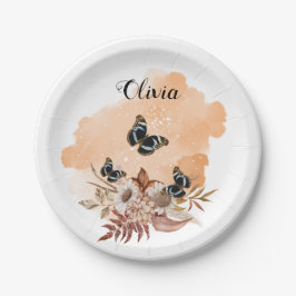 Bouquet floral blooming garden pappteller