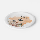 Bouquet floral blooming garden pappteller (Schrägansicht)