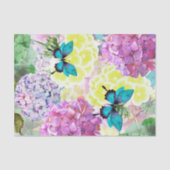 Bouquet Floral Blue Butterfly Decoupage Seidenpapier (Vorderseite)