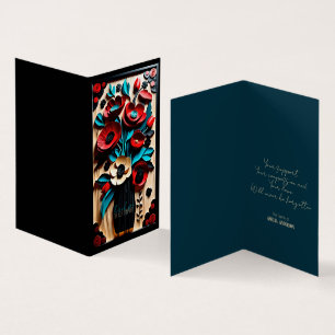 Bouquet Floral Folk Art Beileid Danke C