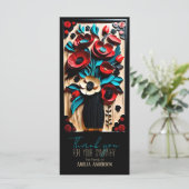 Bouquet Floral Folk Art Beileid Danke C (Stehend Vorderseite)