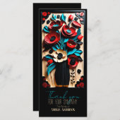 Bouquet Floral Folk Art Beileid Danke C (Vorne/Hinten)