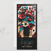 Bouquet Floral Folk Art Beileid Danke C (Vorderseite)