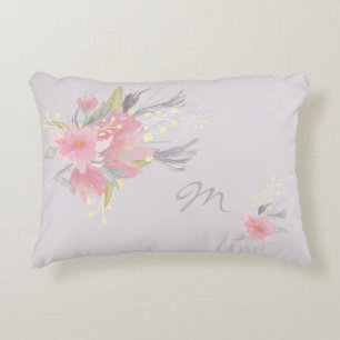 Bouquet-Floral-Monogramm Zierkissen