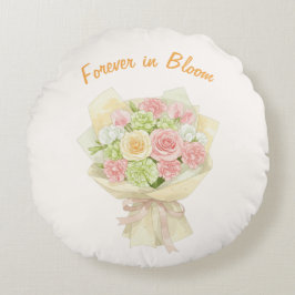  Bouquet　forever in Bloom Rundes Kissen