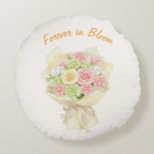  Bouquet　forever in Bloom Rundes Kissen (Rückseite)